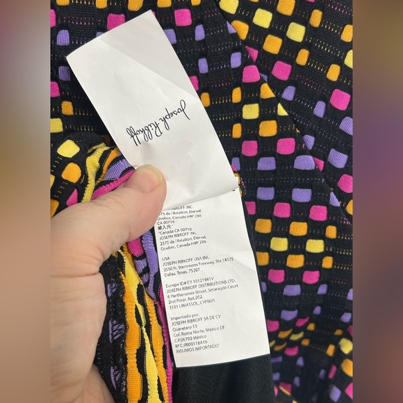 Joseph Ribkoff Mod Style Vibrant Color Square Sheath Dress Size 12 - Picture 12 of 14